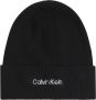 Calvin Klein Zwarte Gebreide Beanie Essential Stijl Black Dames - Thumbnail 1