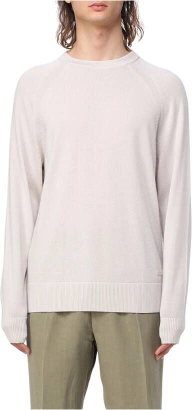 Calvin Klein Casual Gebreide Trui Beige Wol Gebreide Trui Beige Heren