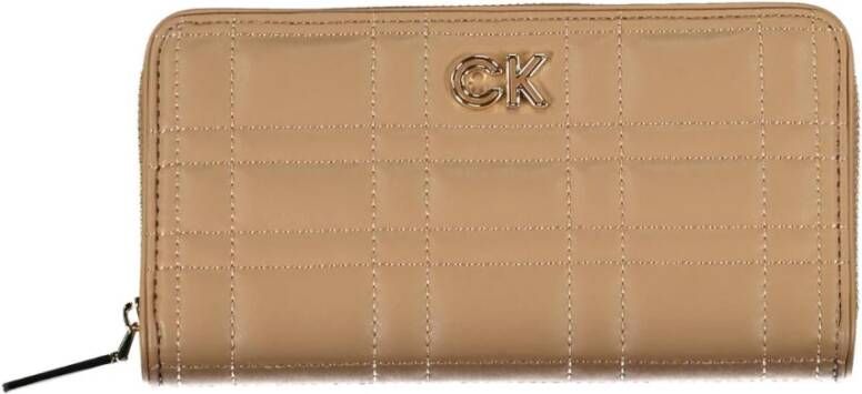 Calvin Klein Beige polyester portemonnee Beige Dames