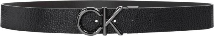 Calvin Klein Leren riem ADJ REV CK METAL BOMBE PB 35MM