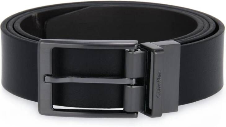 Calvin Klein Stijlvolle Leren Riem voor Heren Black Heren