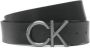 Calvin Klein Zwarte leren riem met gladde afwerking Black Heren - Thumbnail 1