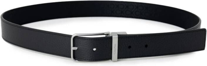 Calvin Klein Omkeerbare leren Riem met iconisch logo-ontwerp Black Heren