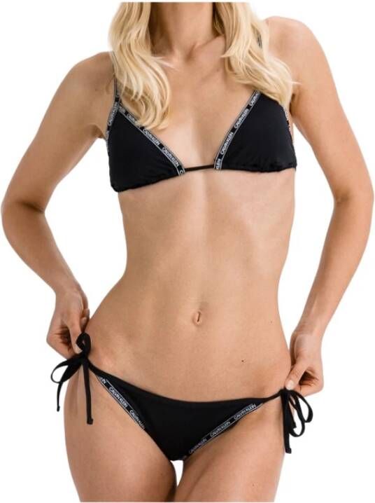 Calvin Klein Bikini Plain getint driehoek met aangemelde profielen. Zwart Dames