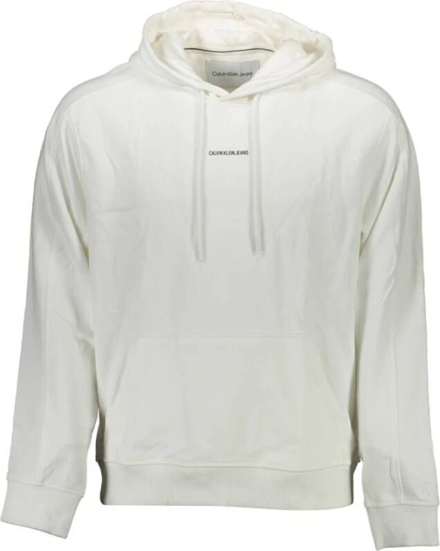 Calvin Klein Biologisch Katoenen Hoodie Wit Heren