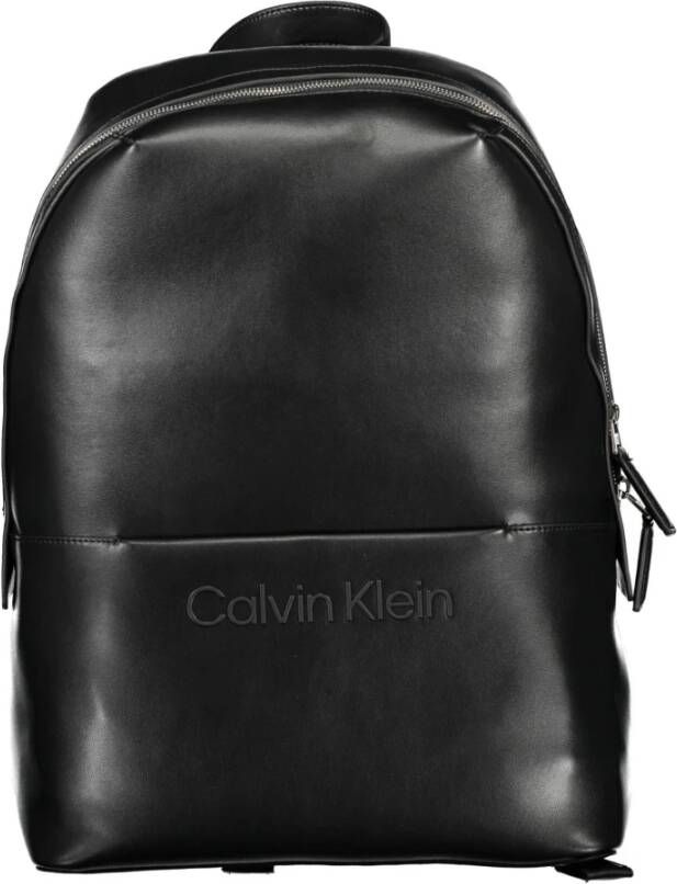 Calvin Klein Zwarte Polyester Rugzak met Laptopruimte Zwart Unisex