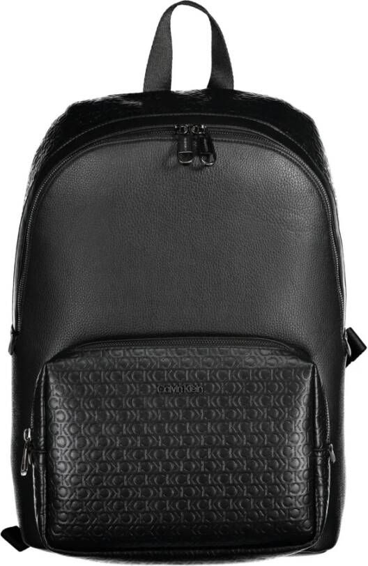 Calvin Klein Zwarte heren rugzak met ritssluiting Black Heren