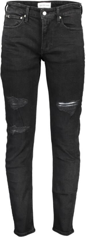 Calvin Klein Zwarte Skinny Fit Broek Black Heren