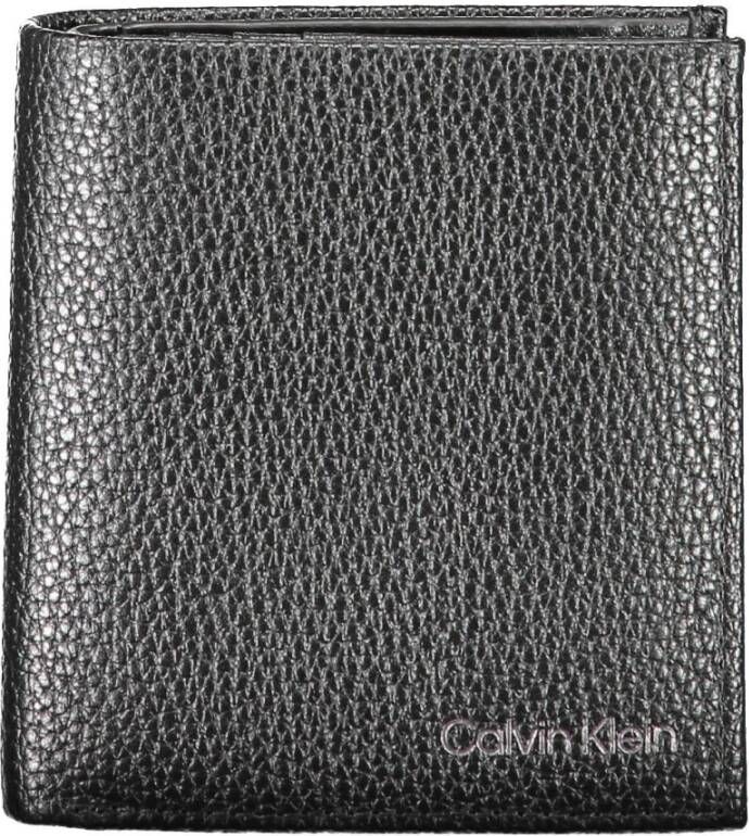 Calvin Klein Black Leather Wallet Zwart Heren