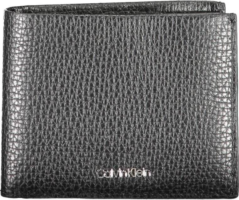 Calvin Klein Black Leather Wallet Zwart Heren
