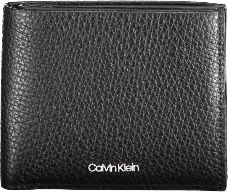 Calvin Klein Black Leather Wallet Zwart Heren