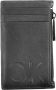 Calvin Klein Portemonnee Zwart Rits Kaart Logo Black - Thumbnail 1
