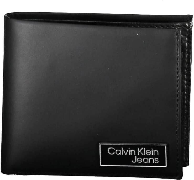 Calvin Klein Black Leather Wallet Zwart Heren