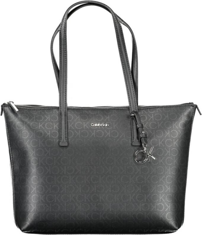 Calvin Klein Black Polyester Handbag Zwart Dames