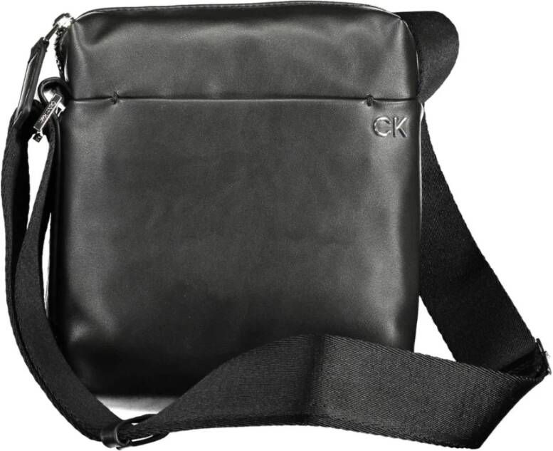 Calvin Klein Black Polyester Shoulder Bag Zwart Heren