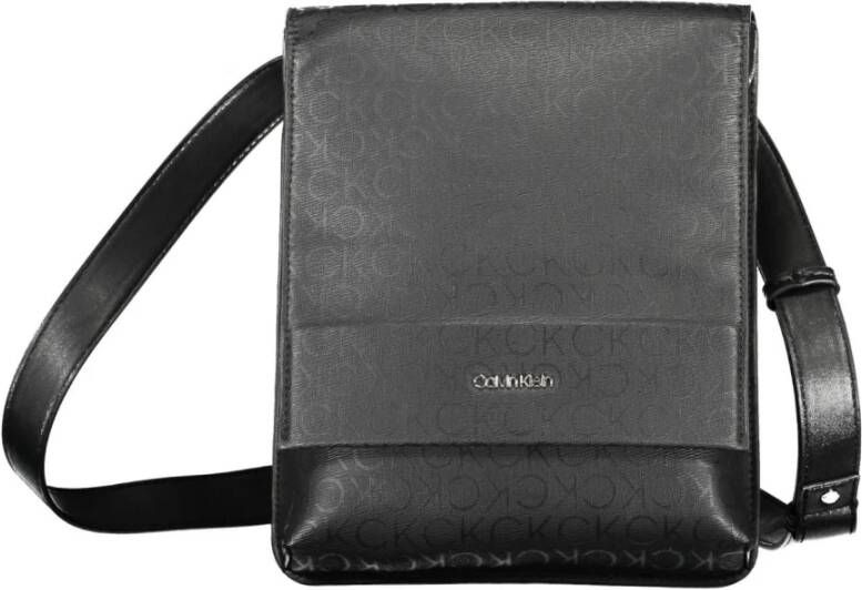 Calvin Klein Black Polyester Shoulder Bag Zwart Heren