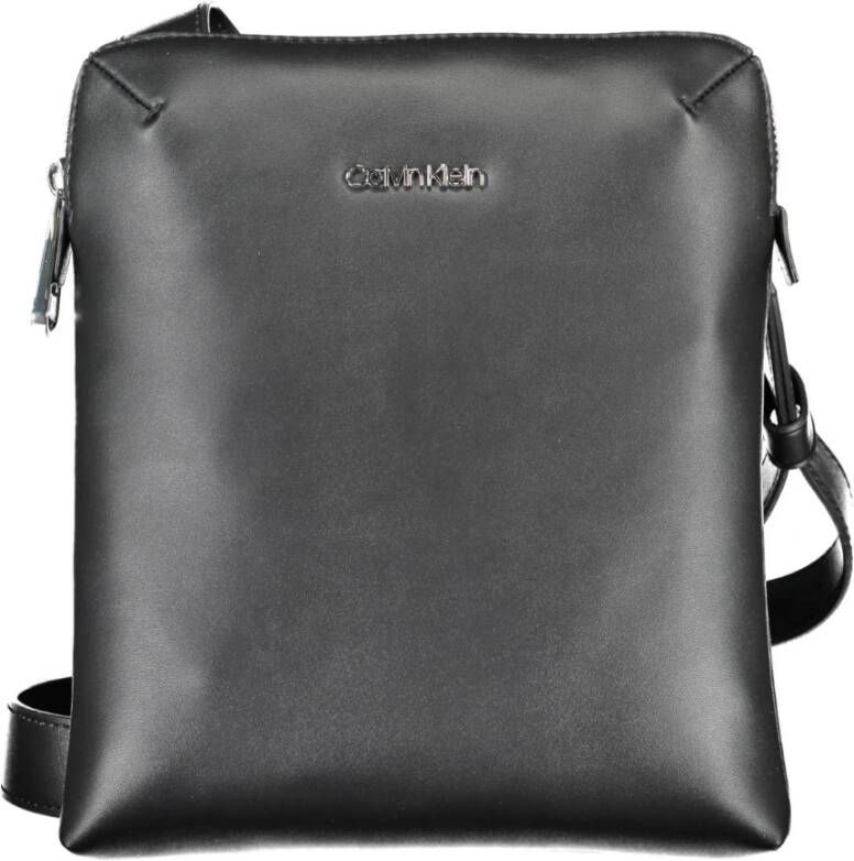 Calvin Klein Zwarte Heren Schoudertas met Rits Black Heren