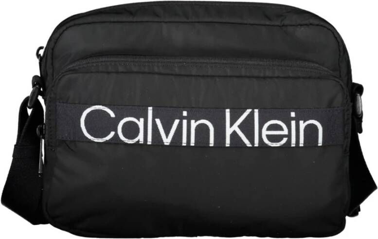 Calvin Klein Black Polyester Shoulder Bag Zwart Heren