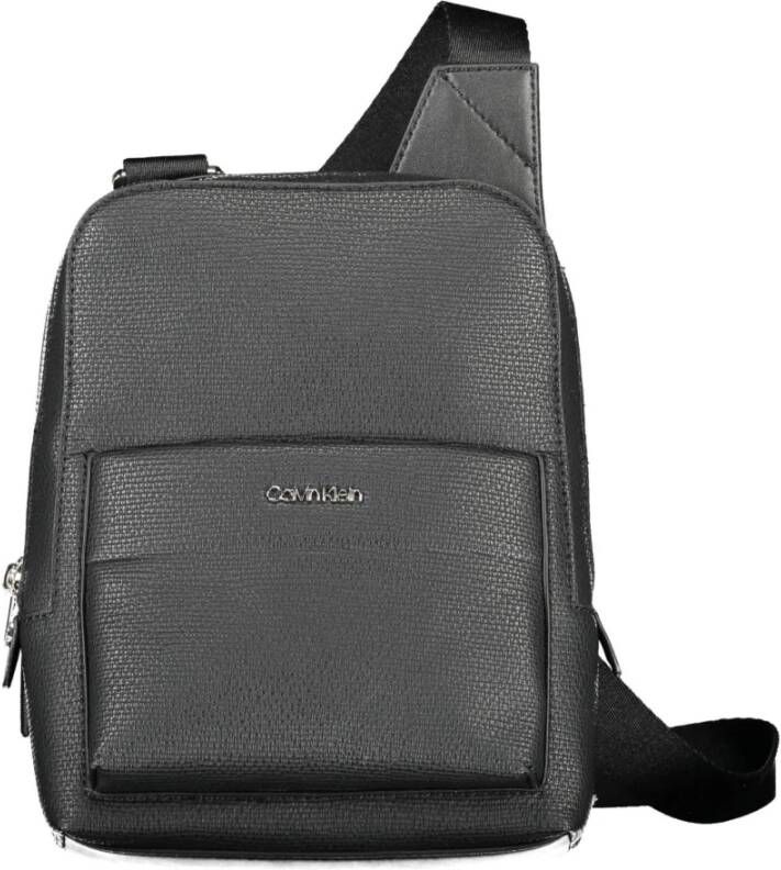 Calvin Klein Black Polyester Shoulder Bag Zwart Heren