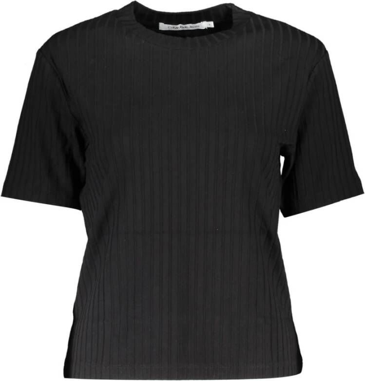 Calvin Klein Black Tops & T-Shirt Zwart Dames