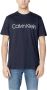 Calvin Klein Iconisch Biologisch Katoenen T-Shirt Blauw Blue Heren - Thumbnail 2