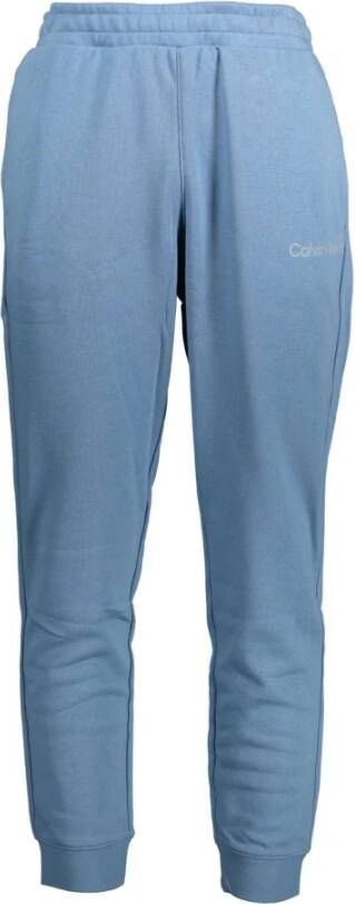 Calvin Klein Blauwe Katoenen Sportbroek met Elastische Taille Blauw Heren