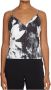 Calvin Klein Mouwloze blouse met patroon en V-hals Black Dames - Thumbnail 1