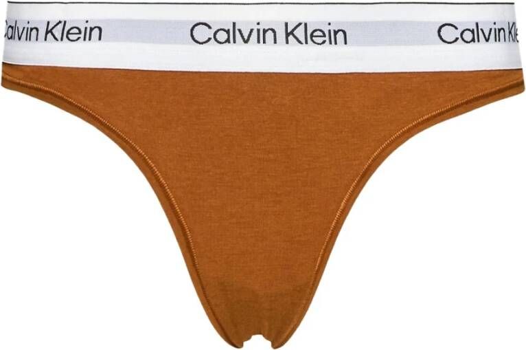 Calvin Klein Stretch Logo-Ingebedde String Brown Dames