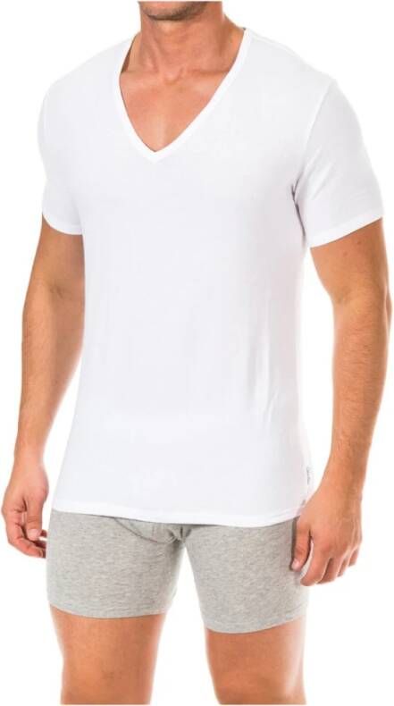 Calvin Klein Shirt met V-hals Modern Cotton Stretch (Set van 2)