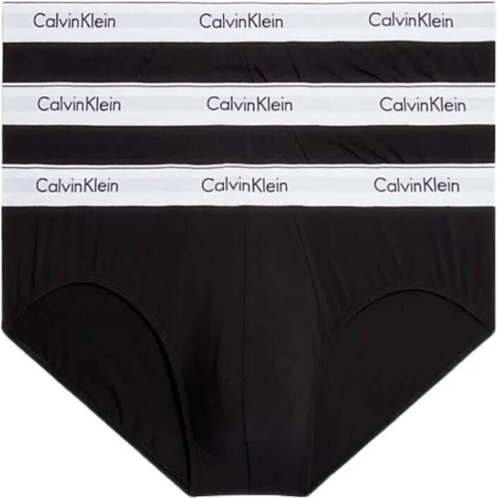Calvin Klein Moderne Katoenen Hip Brief 3-Pack Black