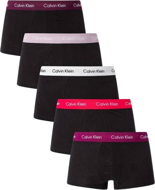 Calvin Klein Underwear Boxershort met logo in band in een set van 5 stuks model 'Low Rise Trunk'