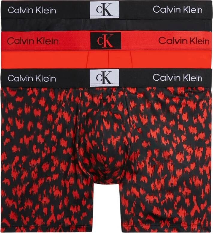 Calvin Klein Boxer- CK Brief 3 Pack DRO Leopard Zwart Heren