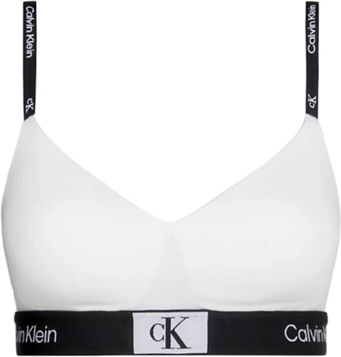 Calvin Klein Gedurfde Prints en Zachte Cups White Dames
