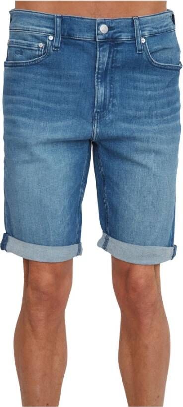 Calvin Klein Moderne Denim Shorts Blue Heren