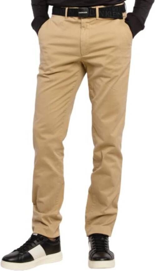 Calvin Klein Slim Fit Karamel Chinos Brown Heren