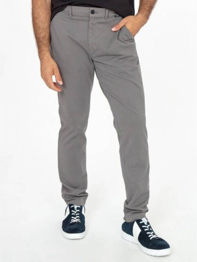 Calvin Klein Hoge kwaliteit katoenen chino`s voor heren Gray Heren