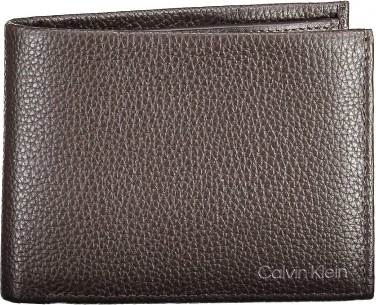 Calvin Klein Brown Leather Wallet Bruin Heren