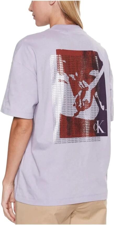 Calvin Klein Backphotoprint T-shirt in violet Purple Dames - Foto 2