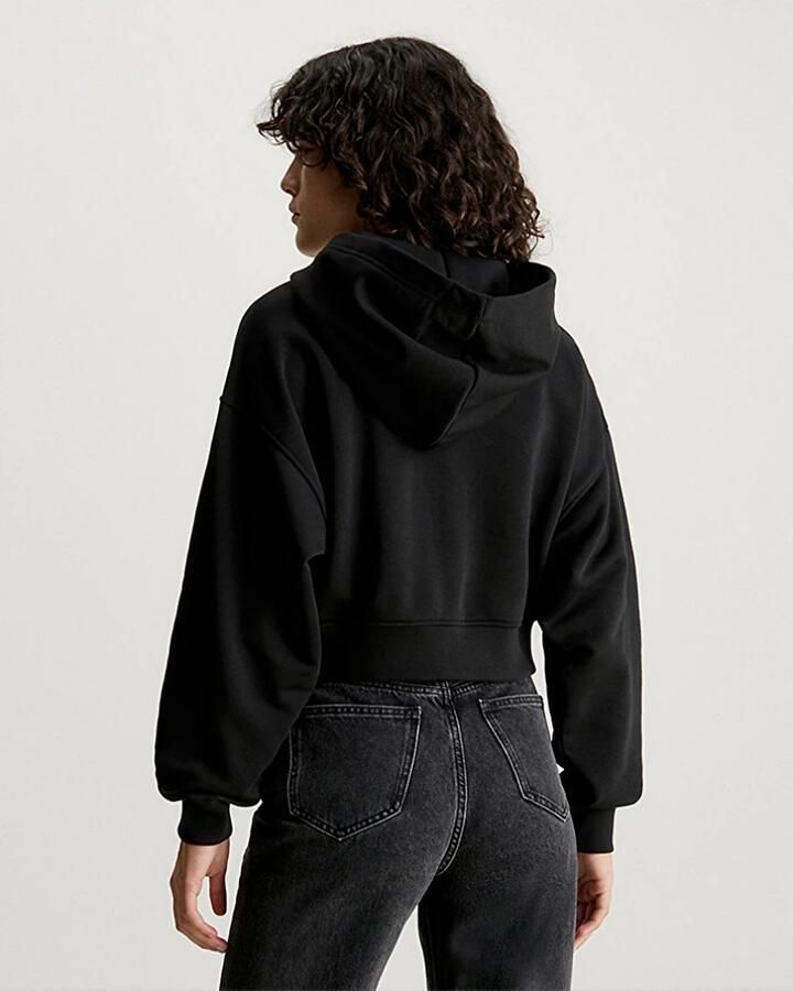 Calvin Klein Jeans Zwart Zip-Through Sweatshirt met Logo Badge Black Dames - Foto 2