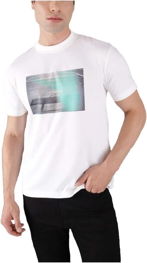 Calvin Klein Basketbalveld T-shirt White Heren - Foto 3