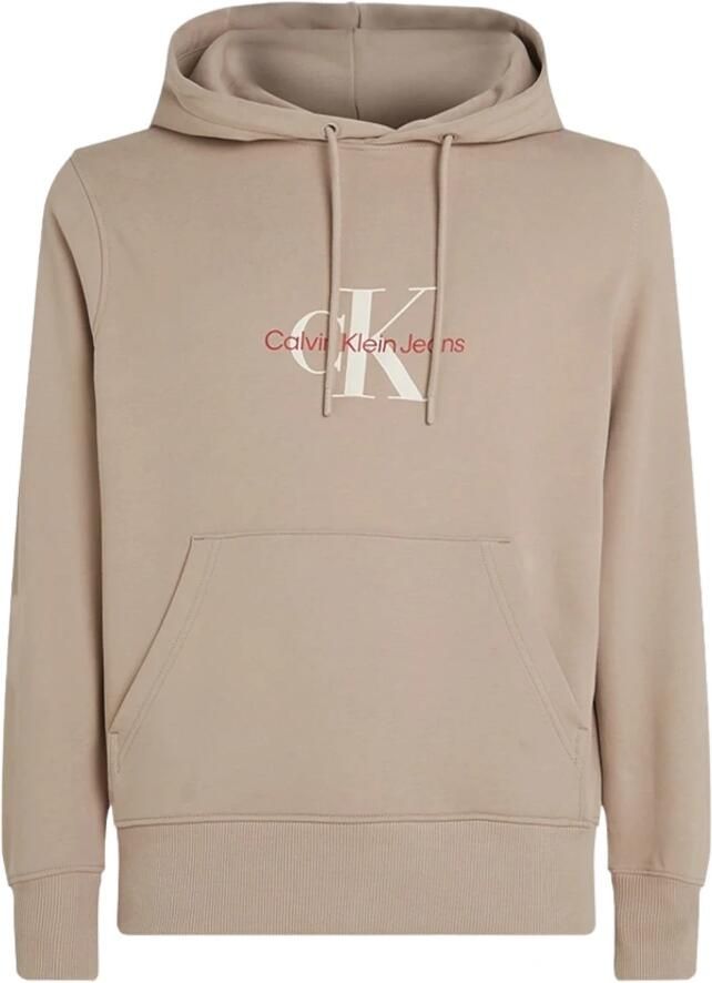Calvin Klein Distressed Monologo Sweater Herfst Winter Collectie Beige Heren - Foto 2