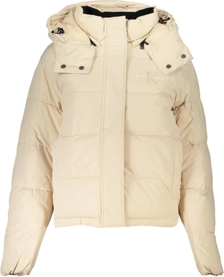 Calvin Klein Beige Hoodie met Afneembare Capuchon Beige Dames