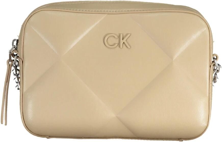Calvin Klein Beige Schoudertas met Verstelbare Band Beige Dames - Foto 3