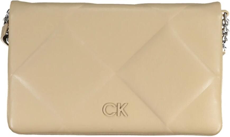 Calvin Klein Gewatteerde Schoudertas Beige Leatherlook Beige Dames - Foto 2