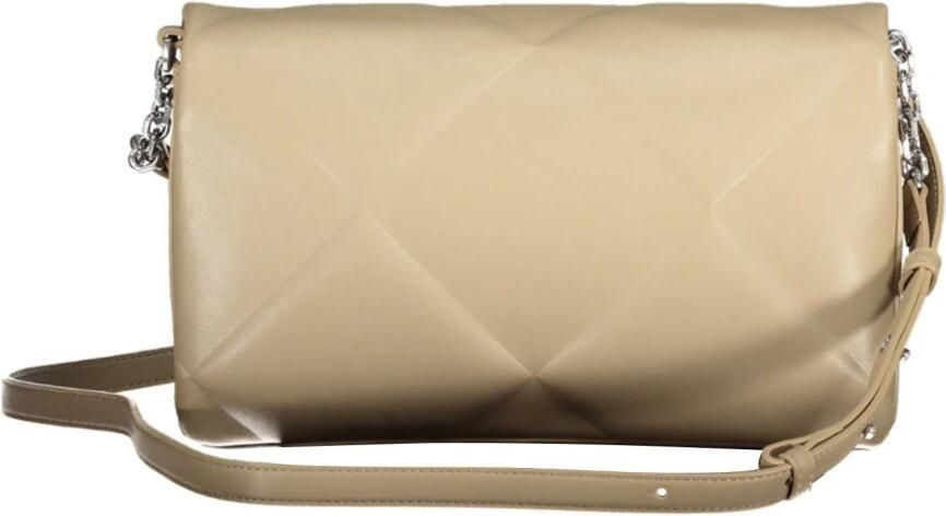 Calvin Klein Gewatteerde Schoudertas Beige Leatherlook Beige Dames - Foto 3