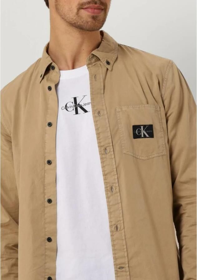 Calvin Klein Beige Trendy Overshirt voor Mannen Beige Heren - Foto 4