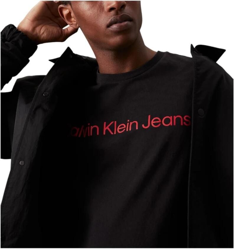 Calvin Klein Jeans Heren T-shirt Polo Herfst Winter Collectie Black Heren