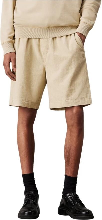 Calvin Klein Jeans Regular fit bermuda met tunnelkoord model 'TEXTURED' - Foto 4