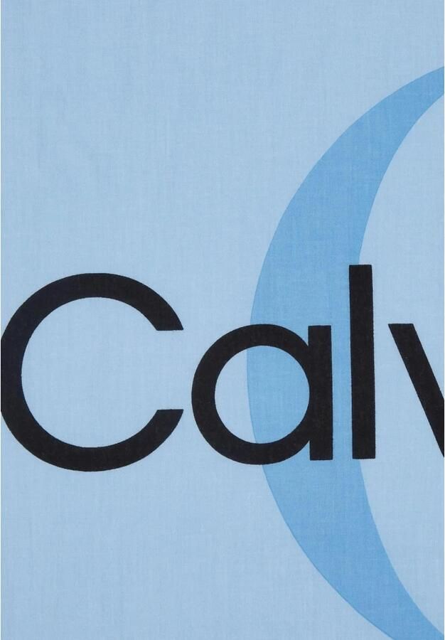 Calvin Klein Pashmina Sjaal Katoen Dames Collectie Blue Dames