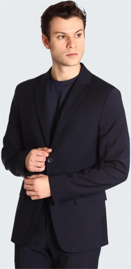 Calvin Klein Middernachtblauwe Single-Breasted Blazer en Broek Blue Heren - Foto 2